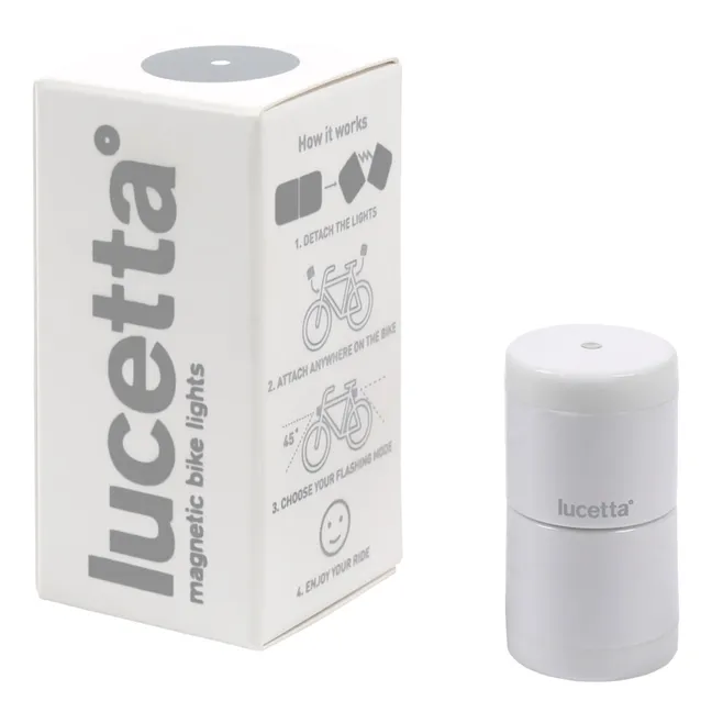 Magnetlampe fürs Fahrrad Lucetta | White satin