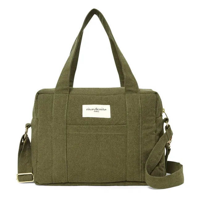 Borsa-fasciatoio, modello: Mini Darcy, in cotone riciclato | Verde militare