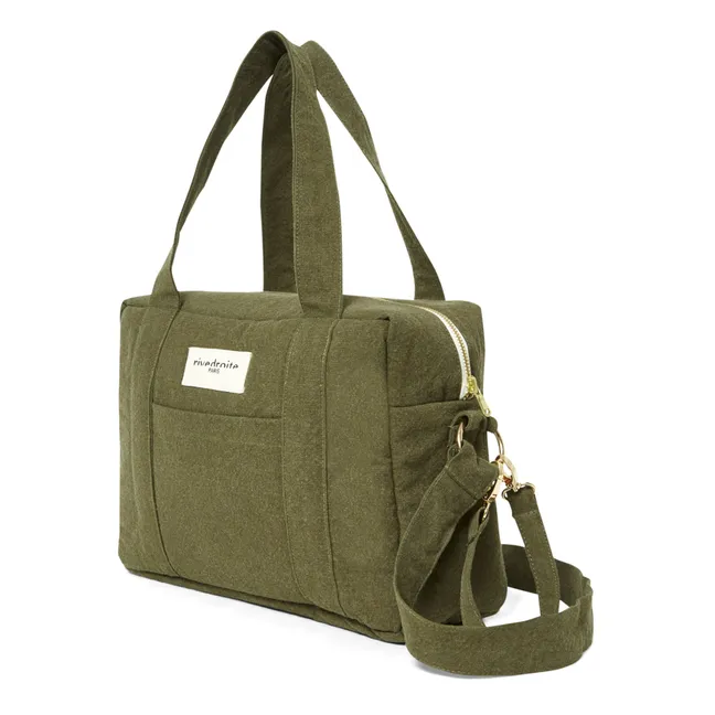 Borsa-fasciatoio, modello: Mini Darcy, in cotone riciclato | Verde militare
