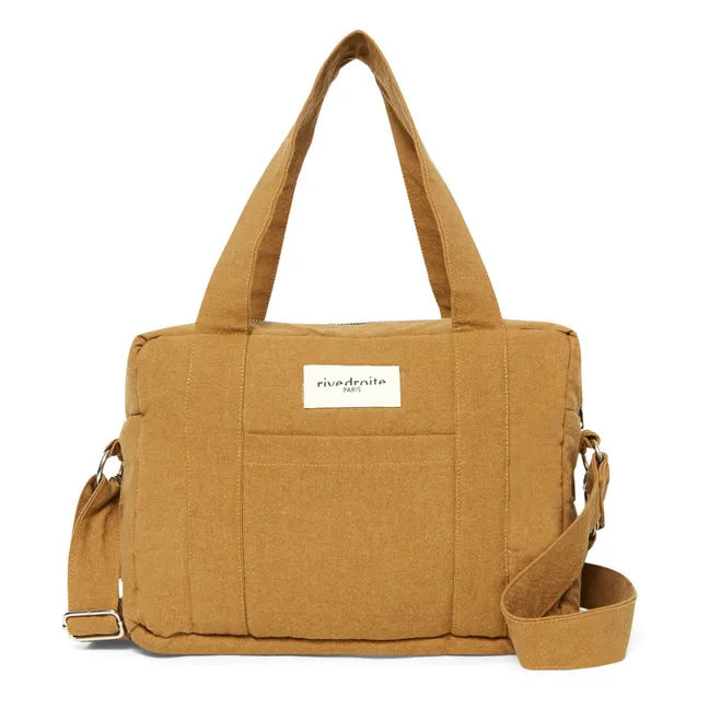 Borsa-fasciatoio, modello: Mini Darcy, in cotone riciclato | Tabacco