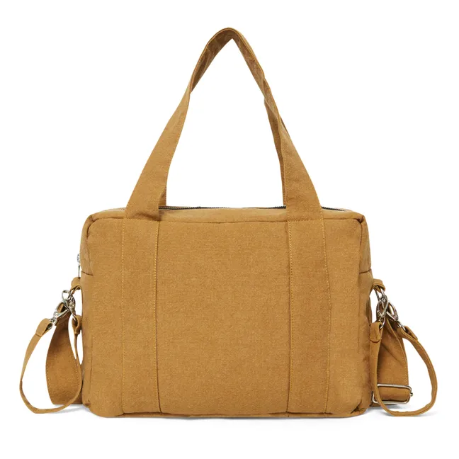 Borsa-fasciatoio, modello: Mini Darcy, in cotone riciclato | Tabacco