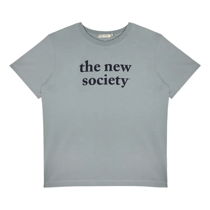 Kurzarm-T-Shirt Logo Bio-Baumwolle | Graublau- Produktbild Nr. 0