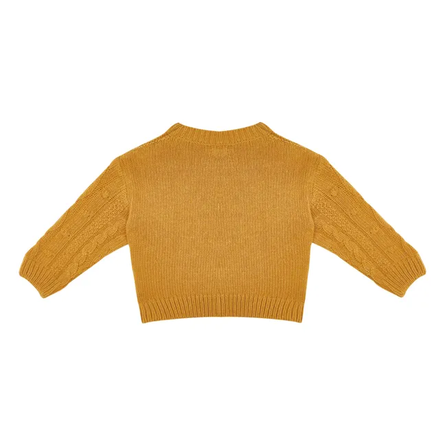 Pull Bébé Lourdes | Jaune moutarde