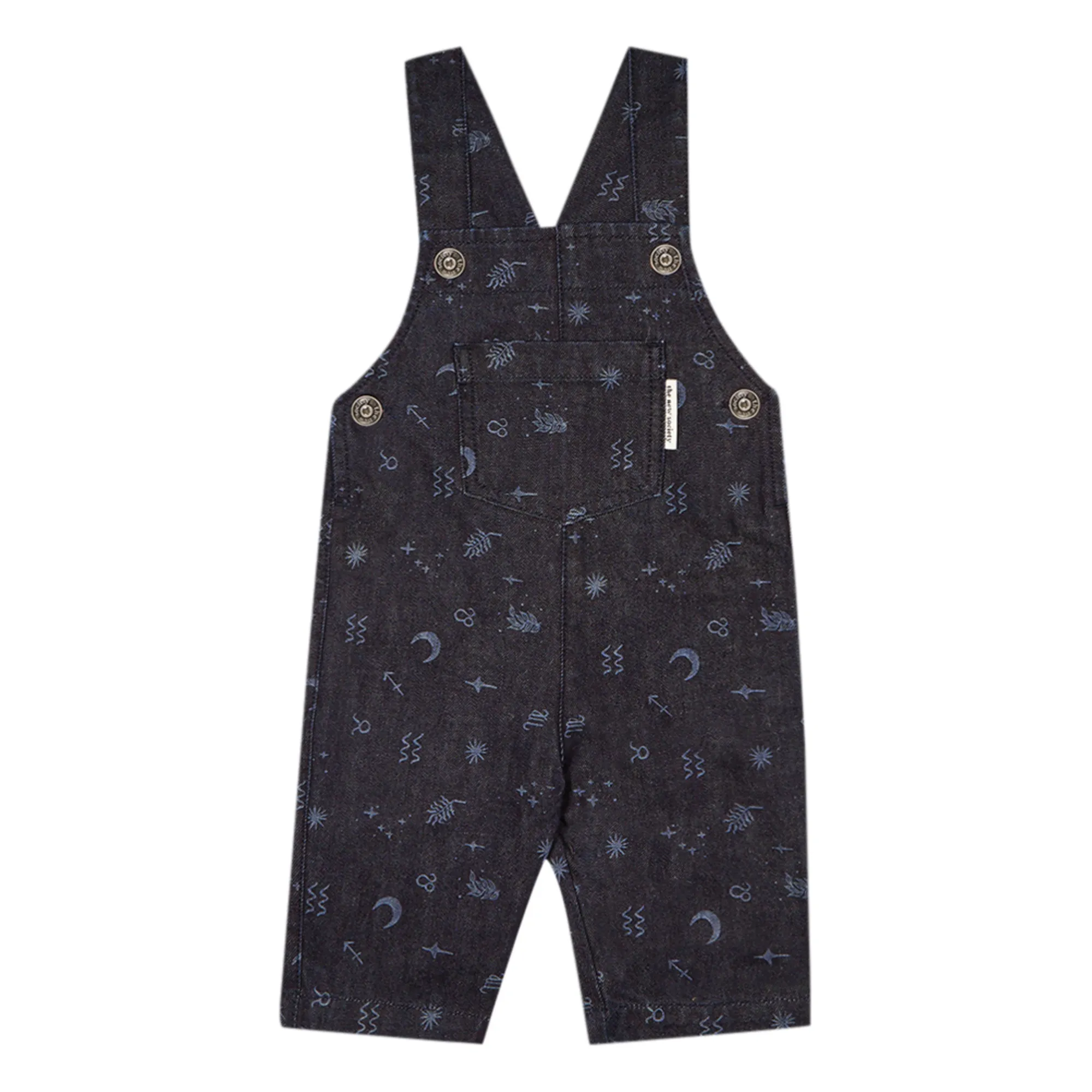 The New Society Navy Blue Cosmos Organic Cotton Overalls