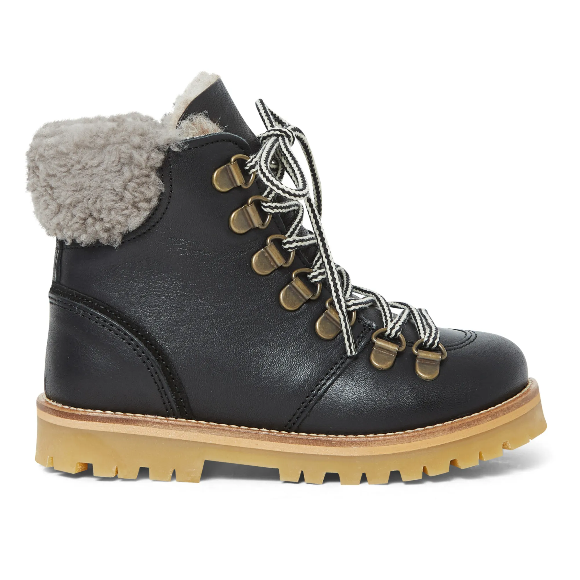 Petit Nord Black Winter Shearling Lined Boots