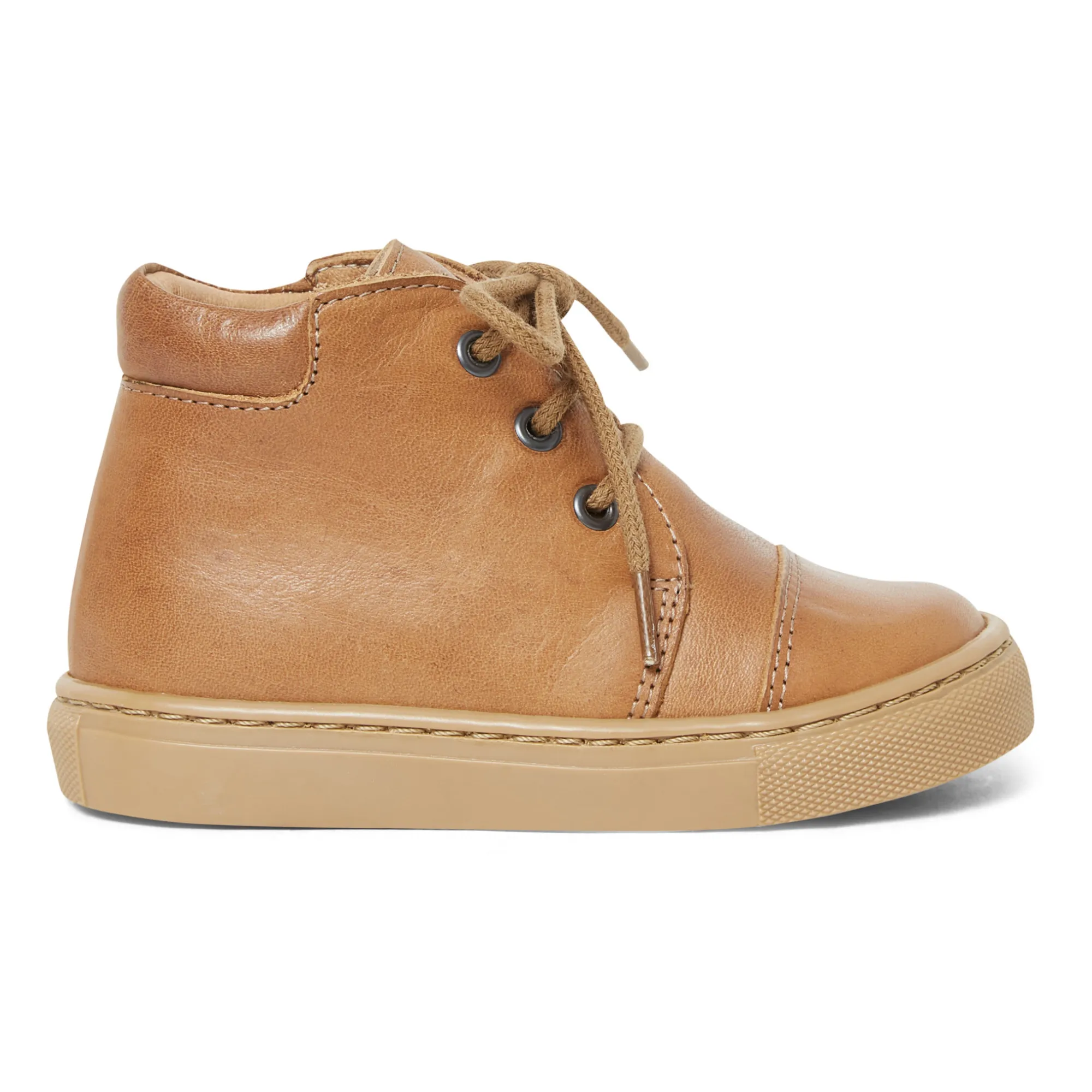 Petit Nord Beige Kicks Low-Top Lace-Up Boots