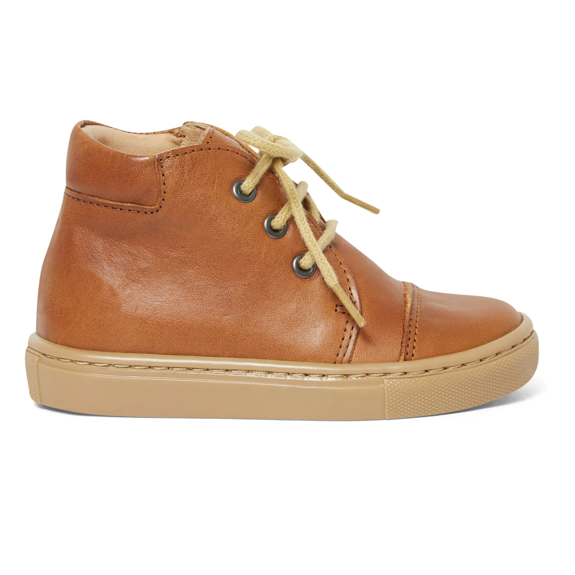 Petit Nord Cognac Kicks Low-Top Lace-Up Boots
