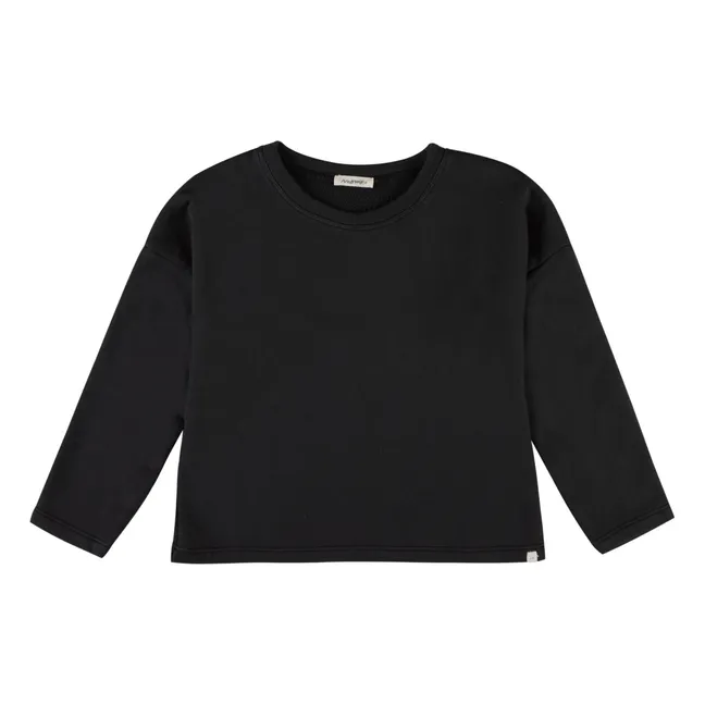 Sweatshirt aus Bio-Baumwolle Eduardo | Schwarz