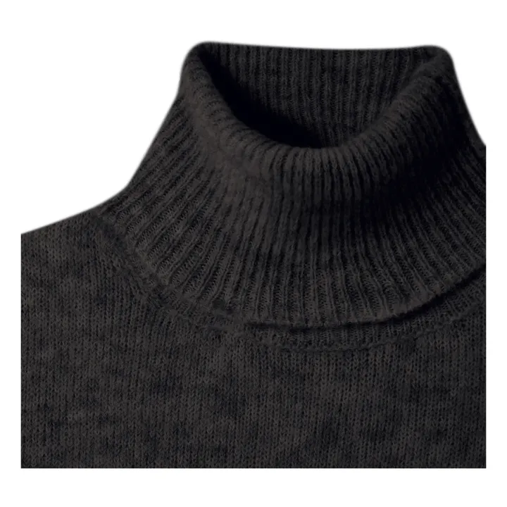 East Turtleneck Alpaca Wool Jumper | Marled charcoal grey- Product image n°1