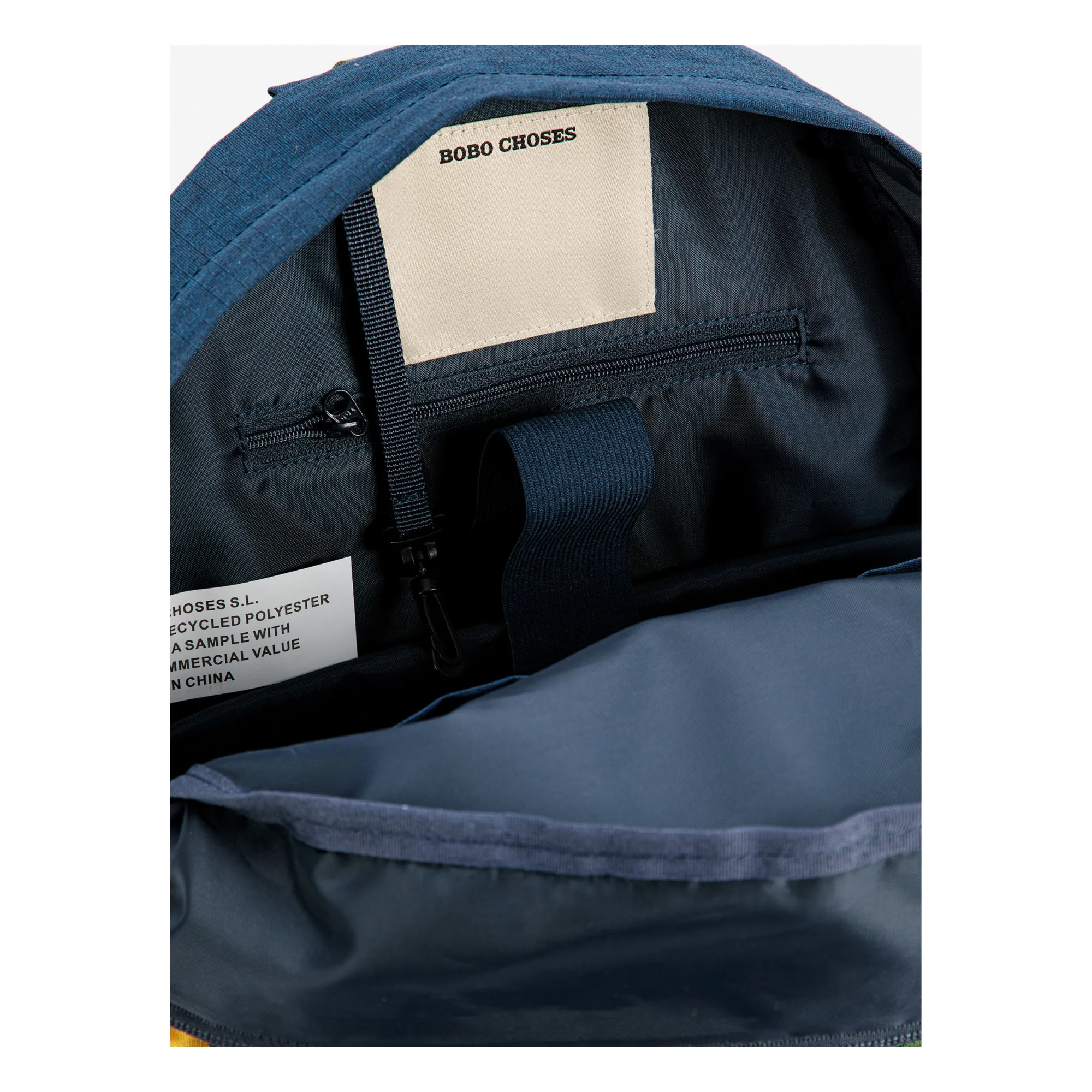 Recycled Polyester Colourblock Backpack | Navy blue- Product image n°4