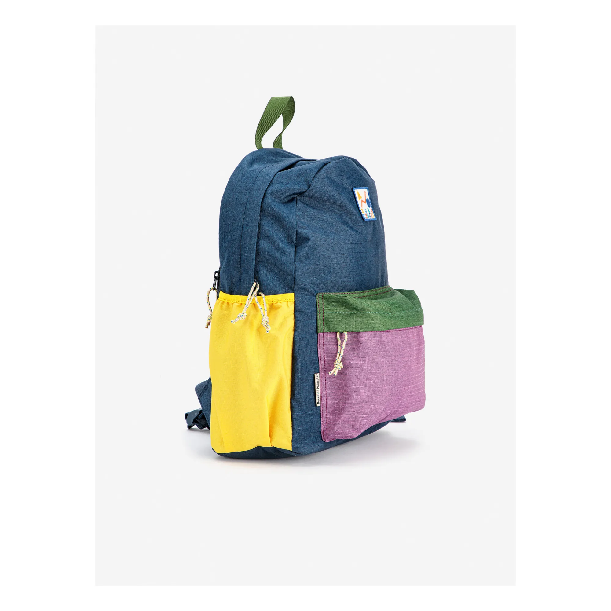 Recycled Polyester Colourblock Backpack | Navy blue- Product image n°5