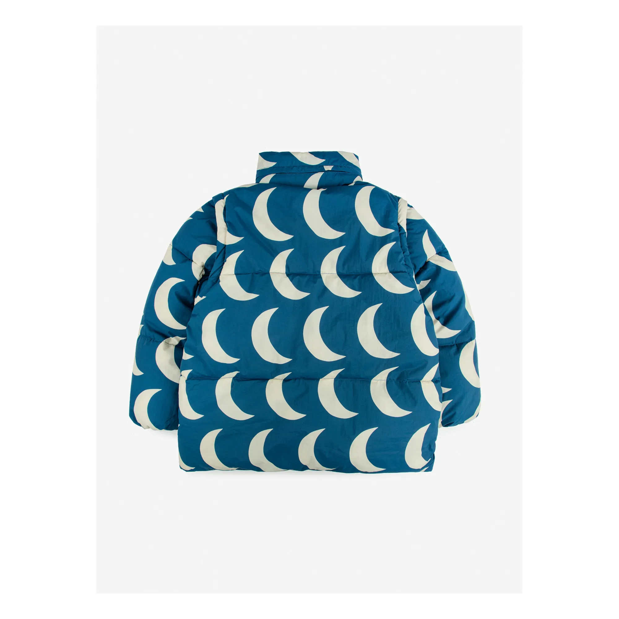 Doudoune Matières Recyclées Lunes | Bleu- Image produit n°4