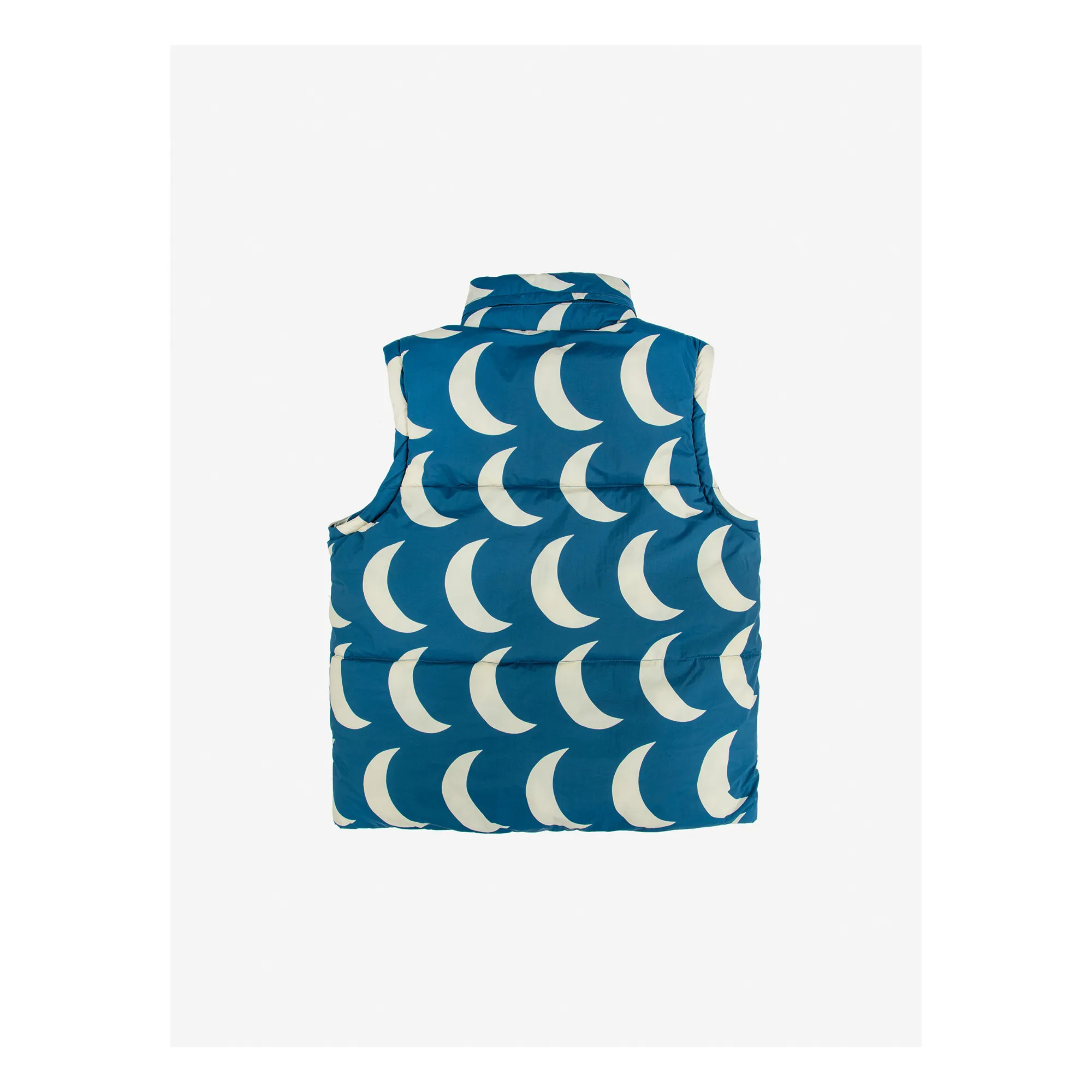 Doudoune Matières Recyclées Lunes | Bleu- Image produit n°9