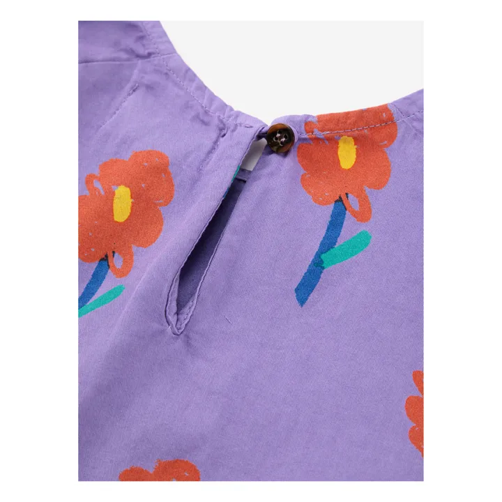 Robe Coton Responsable Fleurie | Mauve- Image produit n°4