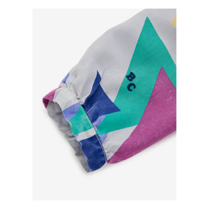Robe Lyocell Triangles | Bleu gris- Image produit n°7