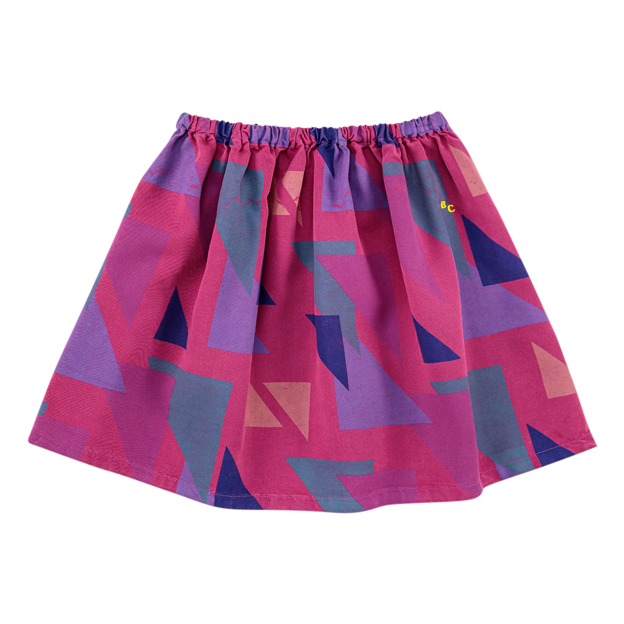 Jupe Coton et Lyocell Triangles | Rose fuschia- Image produit n°0