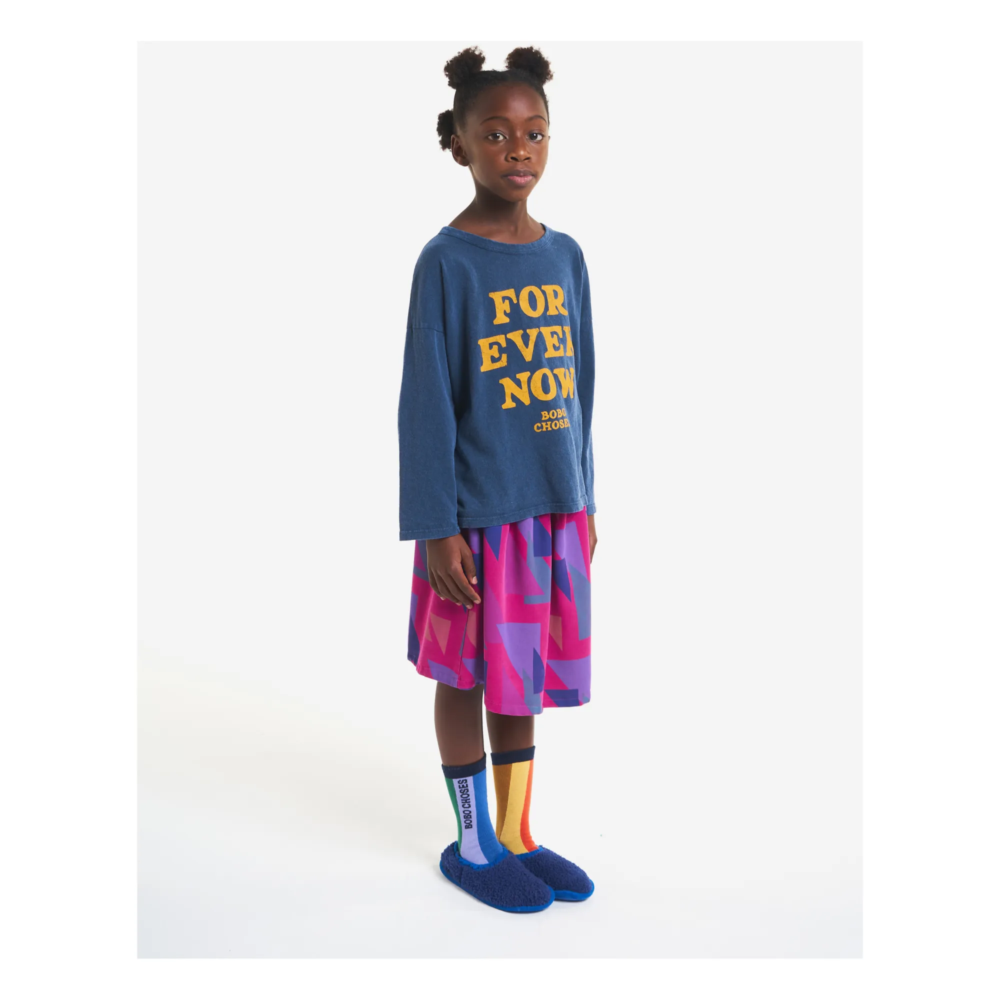 Jupe Coton et Lyocell Triangles | Rose fuschia- Image produit n°2