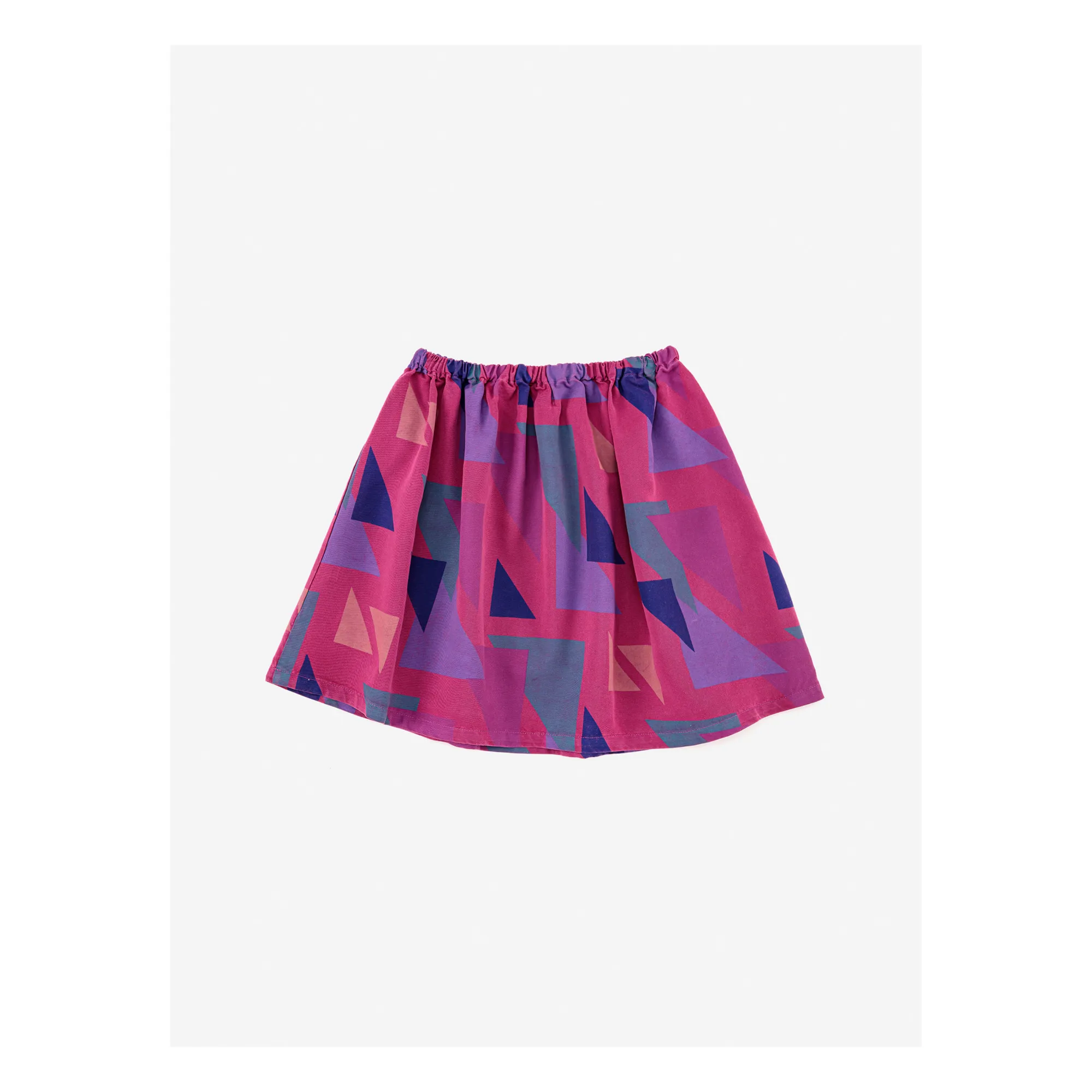 Jupe Coton et Lyocell Triangles | Rose fuschia- Image produit n°6