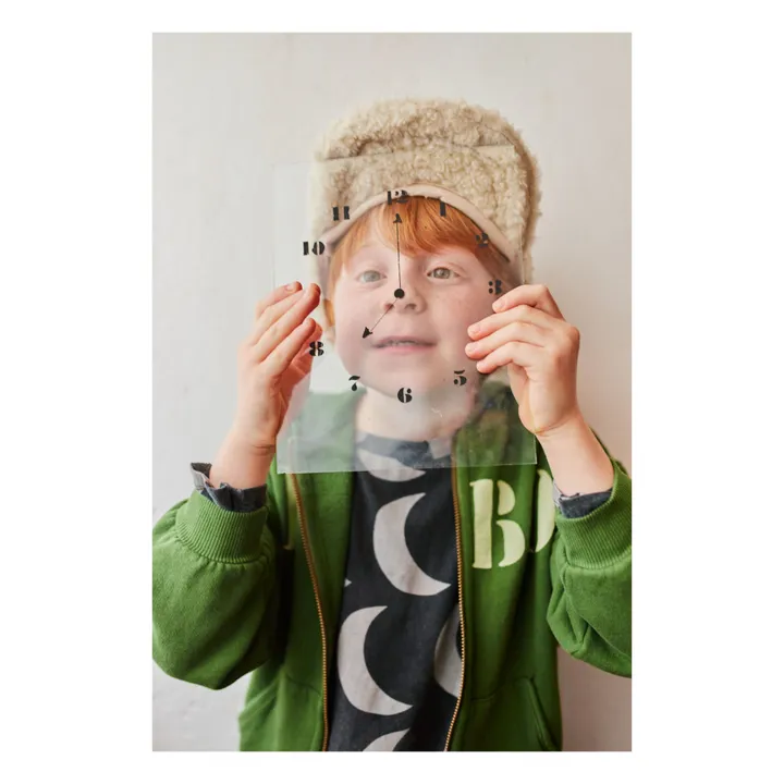 Sweatshirt mit Reißverschluss und Kapuze Bio-Baumwolle Bobo | Grün- Produktbild Nr. 1