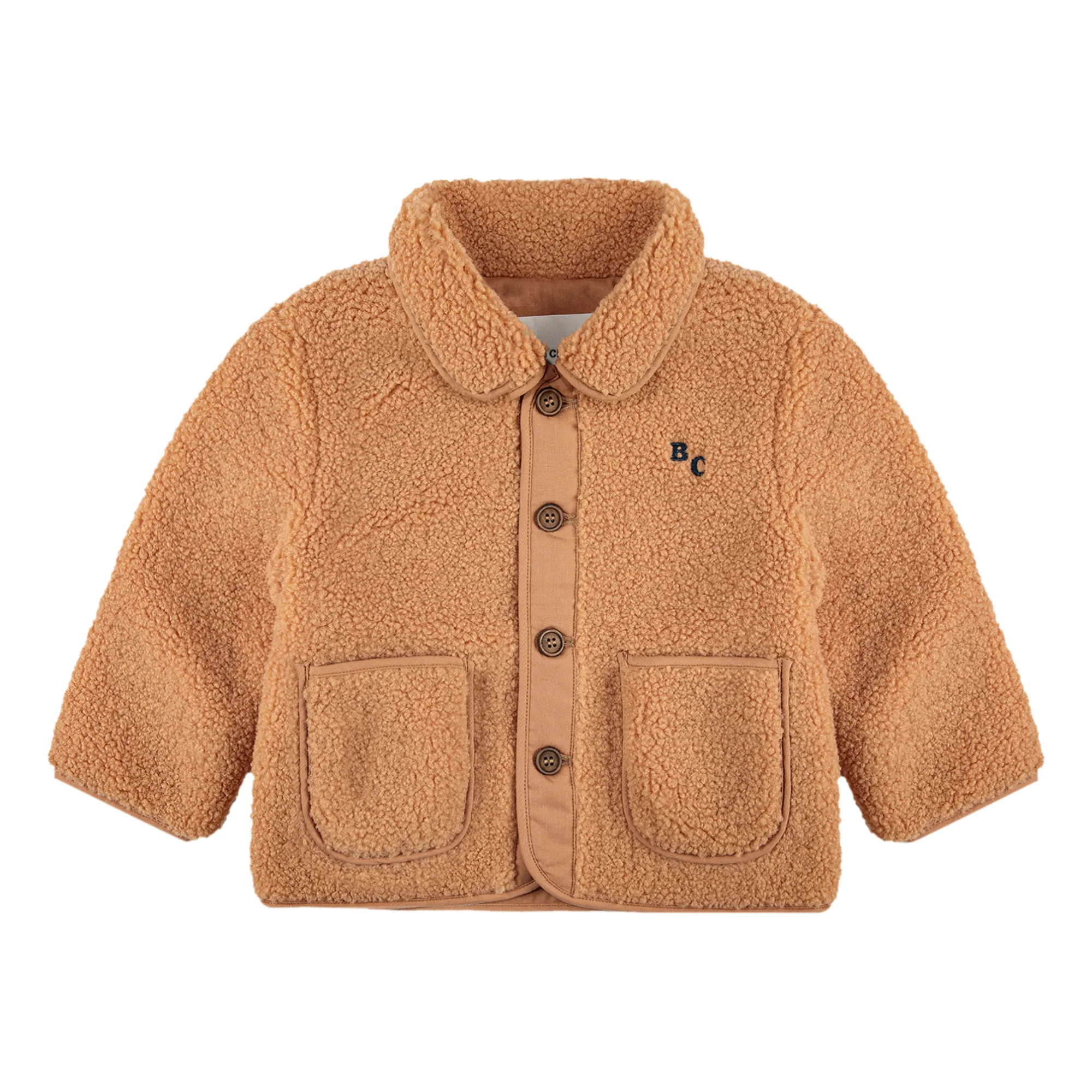 Bobo Choses Camel Recycled Material Sherpa Jacket