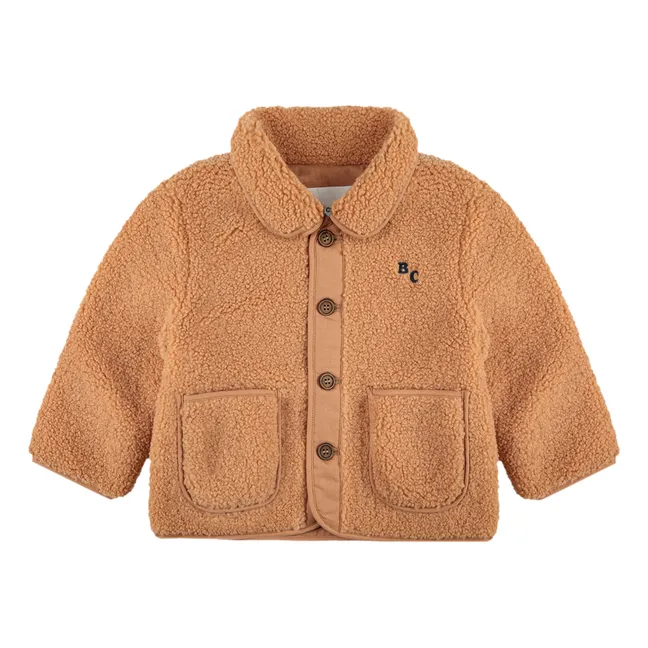 Recycled Material Sherpa Jacket | Camel