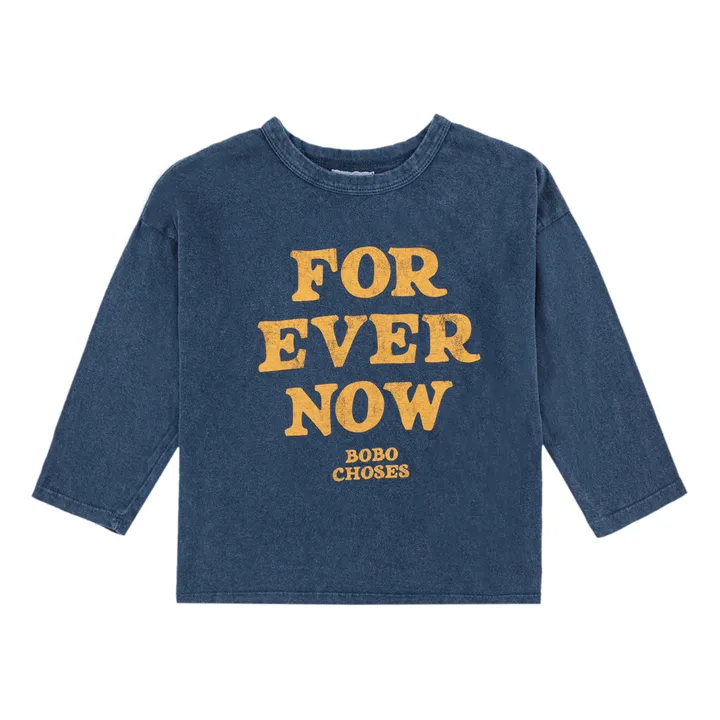 T-Shirt aus Bio-Baumwolle "Forever Now" | Navy- Produktbild Nr. 0