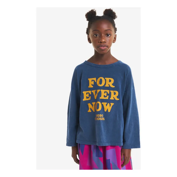 T-Shirt aus Bio-Baumwolle "Forever Now" | Navy- Produktbild Nr. 2