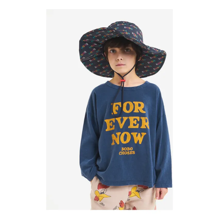 T-Shirt aus Bio-Baumwolle "Forever Now" | Navy- Produktbild Nr. 3
