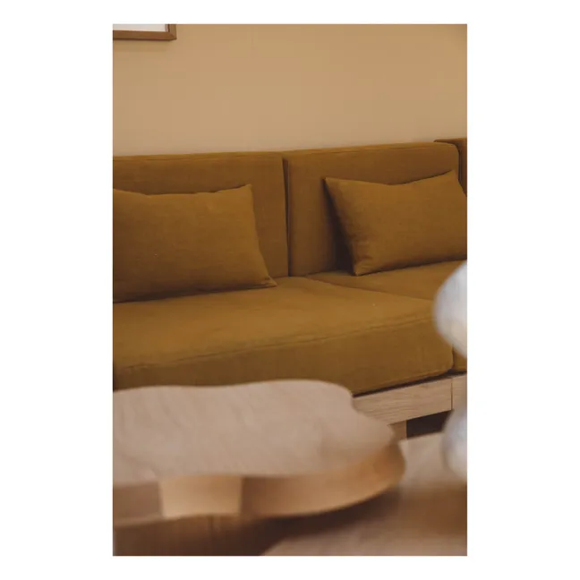 Georges the Comfortable 3-Seater Sofa with Armrests | Yellow Curry colour