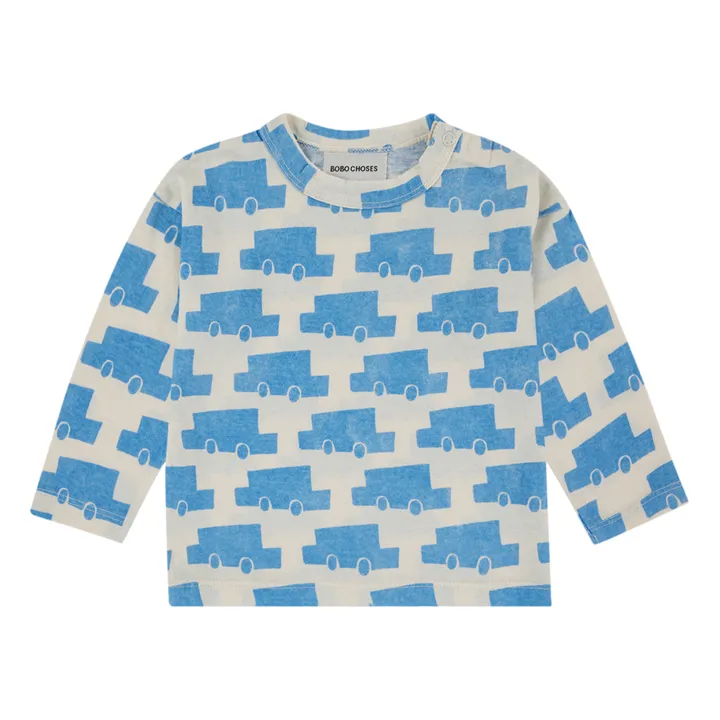 Camiseta Algodón orgánico Coches | Azul- Imagen del producto n°0