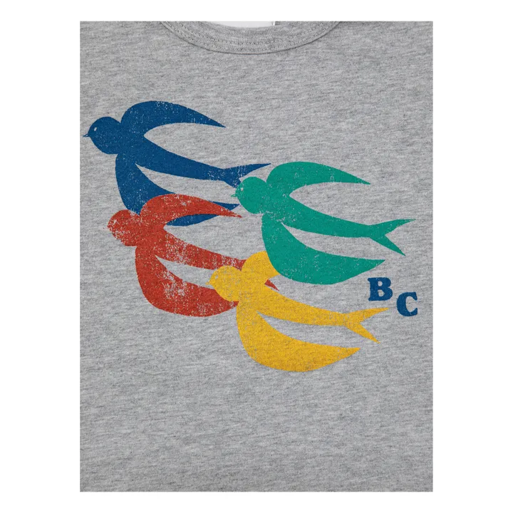 T-Shirt Vögel | Grau Meliert- Produktbild Nr. 2