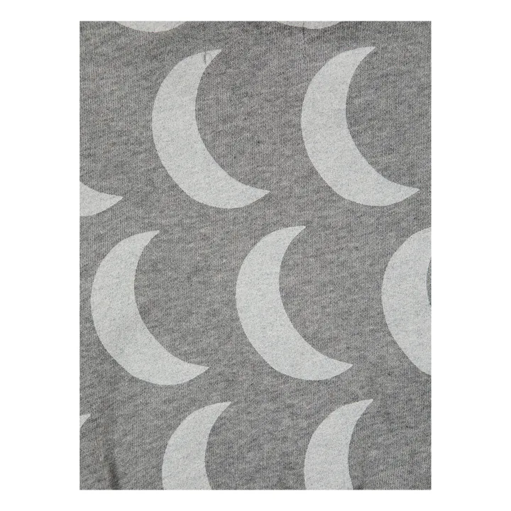 Sweatshirt mit Reißverschluss und Kapuze Bio-Baumwolle Monde | Grau Meliert- Produktbild Nr. 1