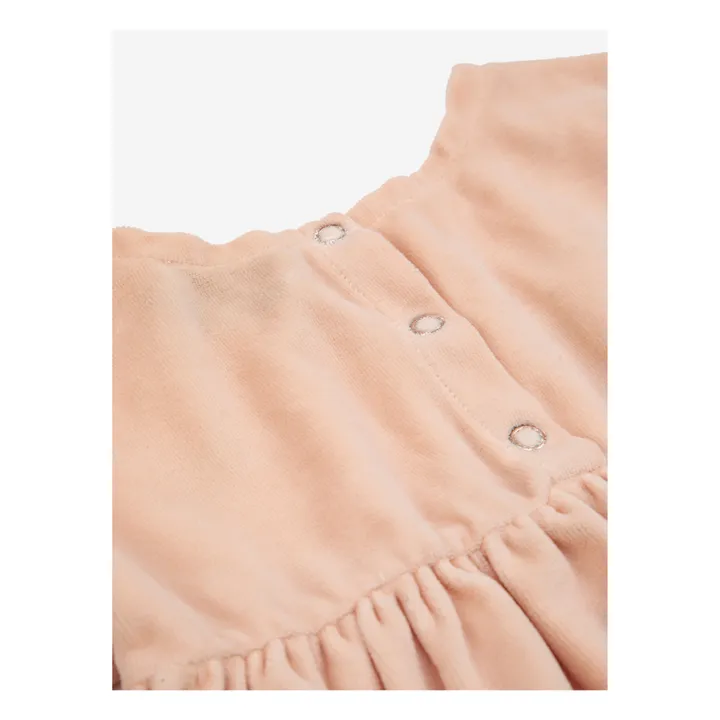 Organic Cotton Velour Bird Dress | Pale pink- Product image n°5