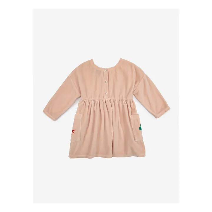Organic Cotton Velour Bird Dress | Pale pink- Product image n°6