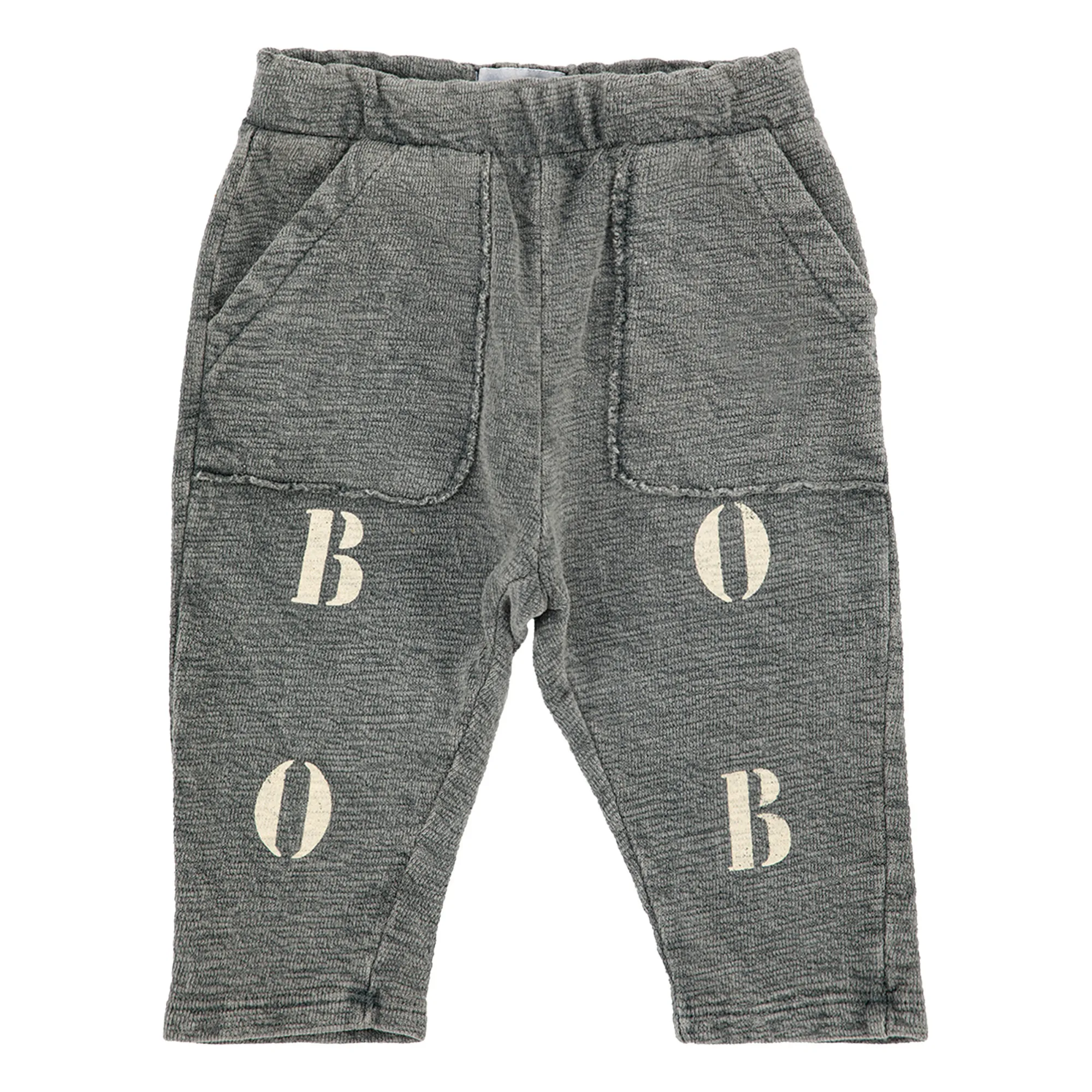 Bobo Choses Heather Grey Organic Cotton Bobo Baby Joggers