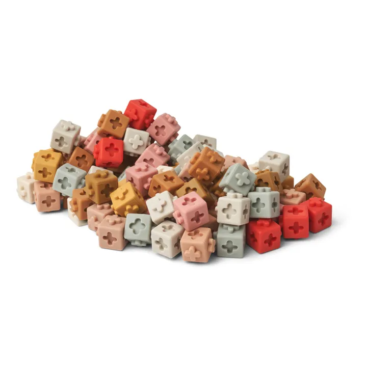 Mini Silicone Building Blocks - Set of 100 | Red- Product image n°0