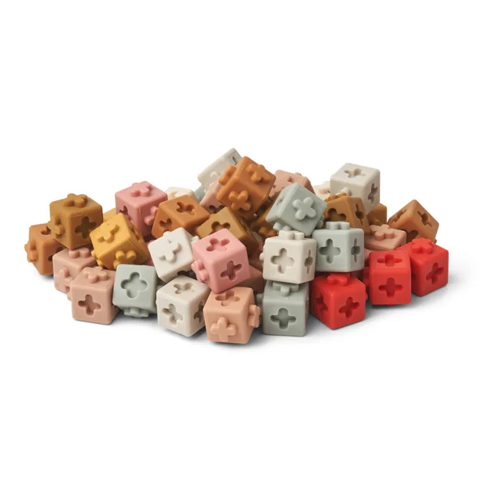 Mini-Bausteine aus Silikon-Set mit 50 Stück | Rot- Produktbild Nr. 0