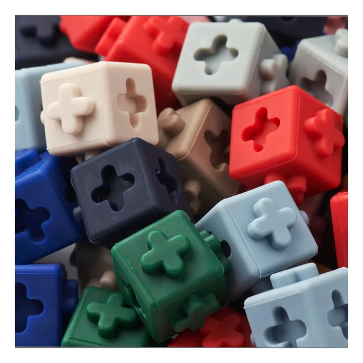 Mini bloques para construir de silicona - Juego de 50 | Verde- Imagen del producto n°1