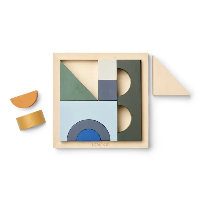Puzzle Ishan aus Holz | Grün- Produktbild Nr. 1