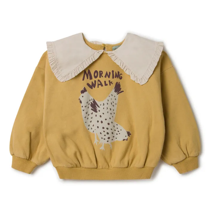 Sweatshirt mit Claudine-Ausschnitt Sycamore | Gelb- Produktbild Nr. 0
