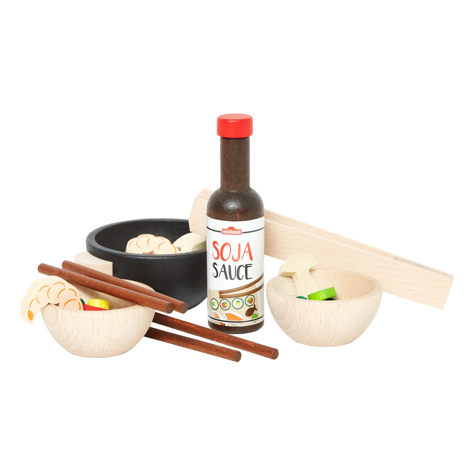 Erzi Multicoloured Stir Fry Wooden Toy Set