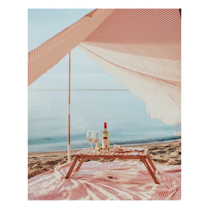 Tente de plage frangé Premium | Rose- Image produit n°3