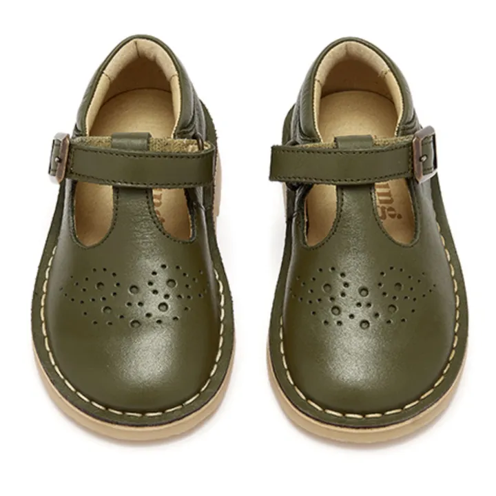 Scarpe Salomés, modello: T-Bar, con strap, modello: Penny | Verde oliva- Immagine del prodotto n°2
