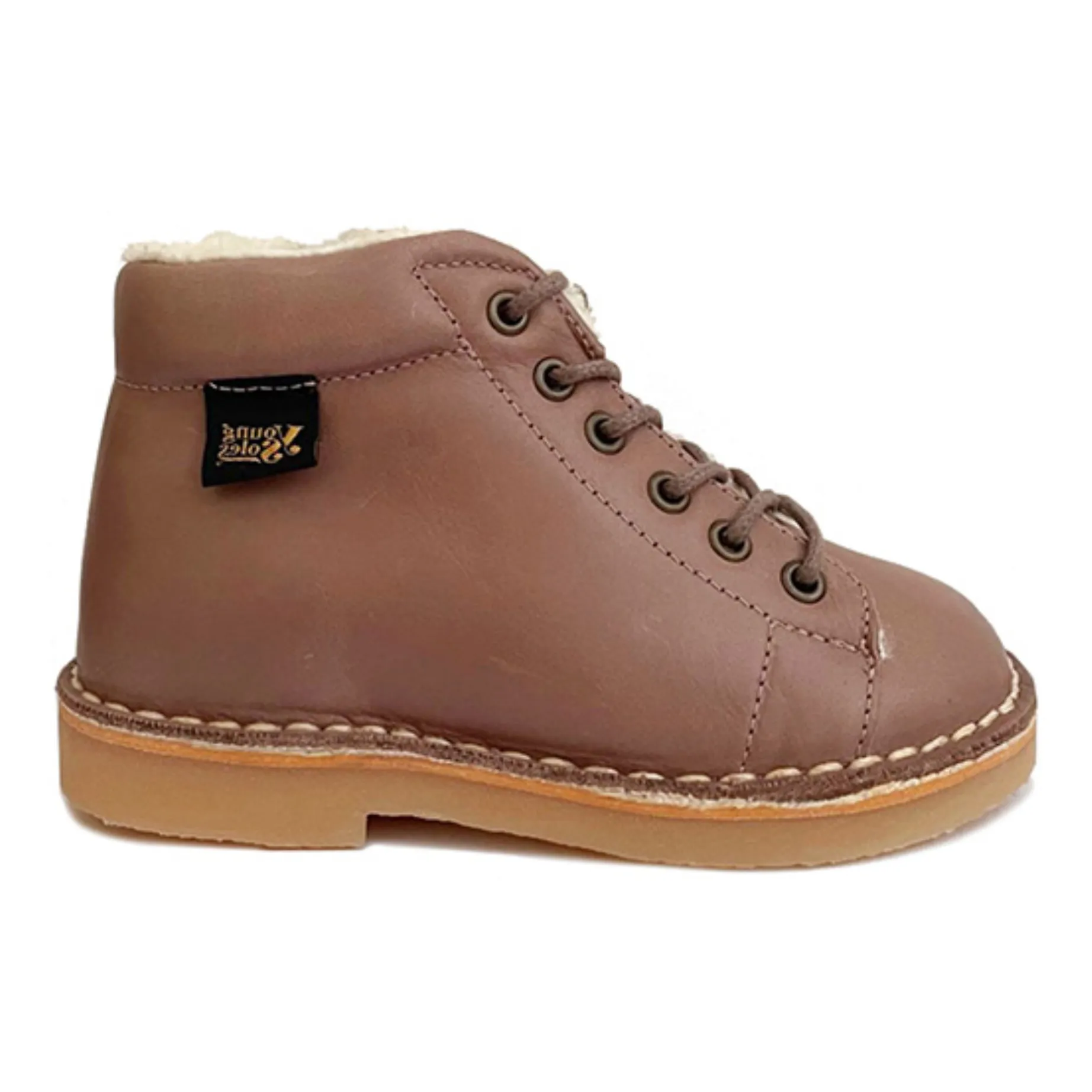 Young Soles Pink Fletcher Fleece-Lined Boots