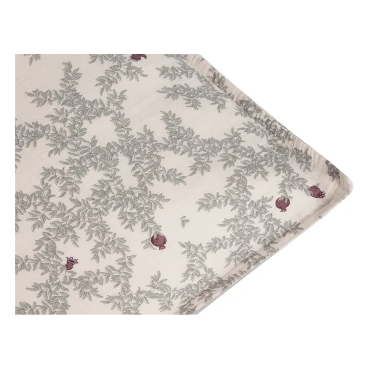 Funda de almohada Pomegranate de muselina de algodón | Beige- Imagen del producto n°1