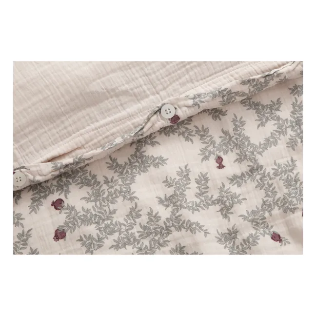 Juego de ropa de cama Pomegranate Muselina de algodón | Beige