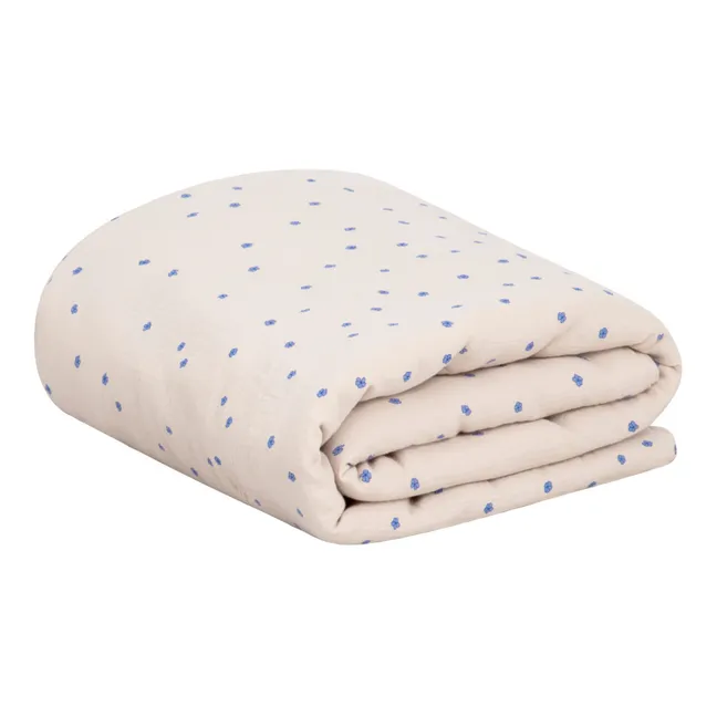 Blue Cotton Muslin Quilted Blanket - 100 x 140 cm | Blue