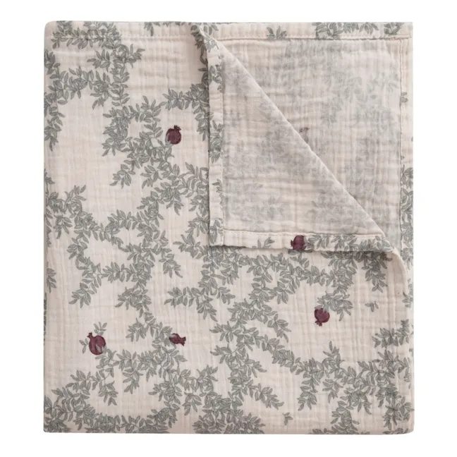 Manta ligera Granada de muselina de algodón 110x110 cm | Beige