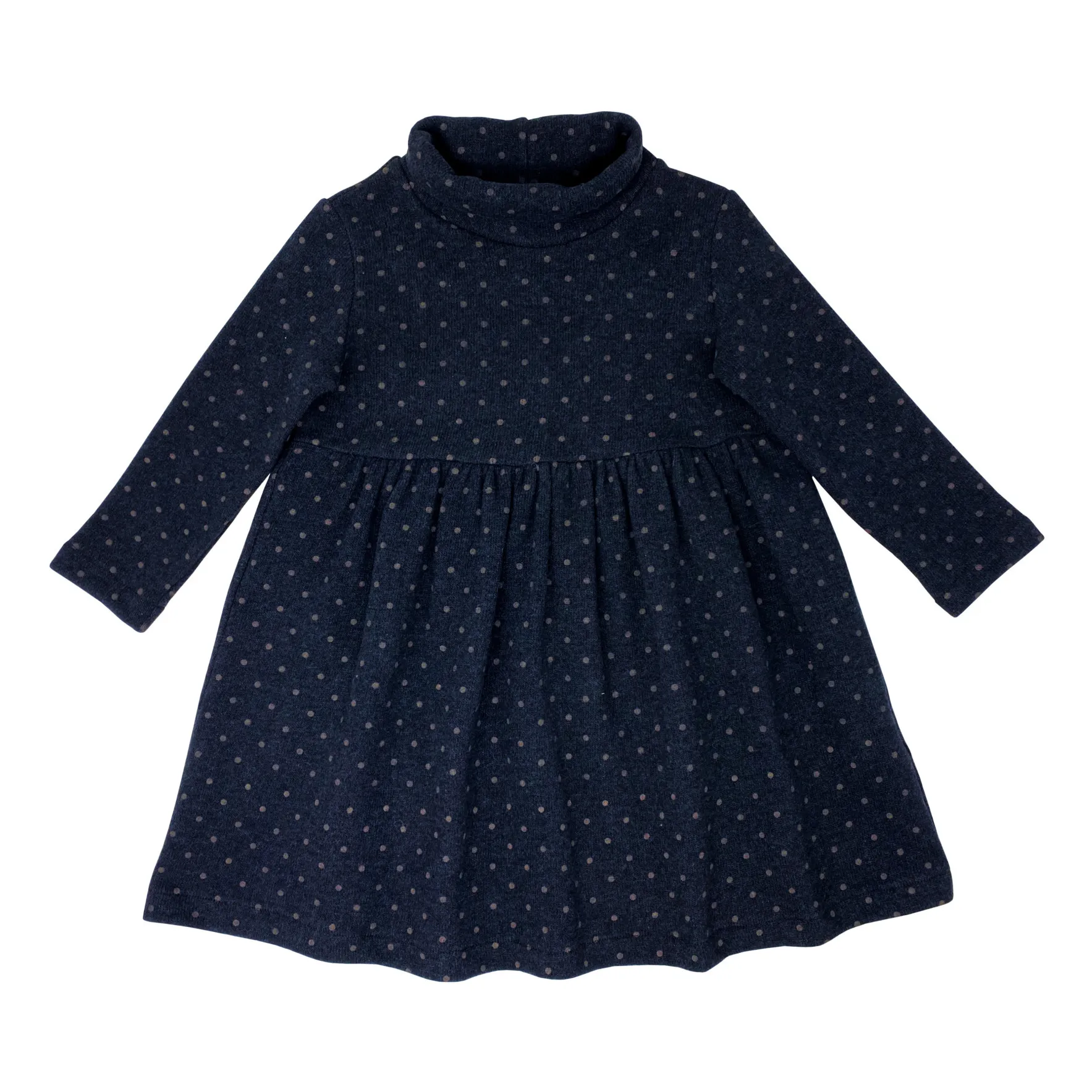 Zhoe & Tobiah Charcoal Grey Polka Dot Knit Dress