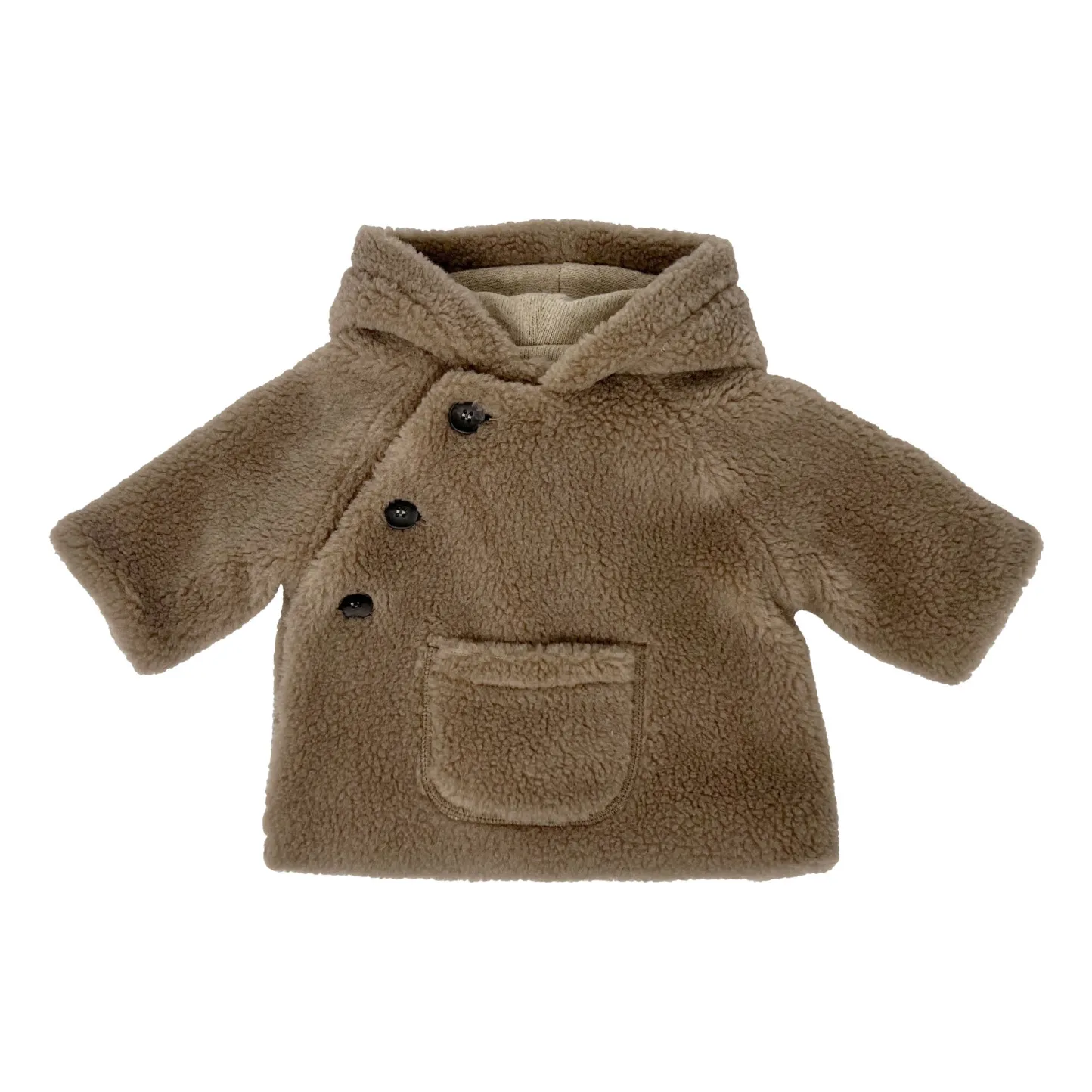 Zhoe & Tobiah Taupe Brown Faux Fur Baby Coat